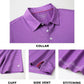 Mens Golf Shirt Moisture Wicking Dry Fit Performance Sport Short Sleeve Striped Golf Polo Shirts for Men
