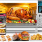 Nuwave Bravo XL Air Fryer Toaster Smart Oven, 12-in-1 Countertop Grill/Griddle Combo, 30-Qt XL Capacity, 50F-500F adjustable in precise 5F increments, Integrated Smart Thermometer, Linear T Technology