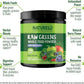 NATURELO Raw Greens Superfood Powder - Mixed Berry - Boost Energy, Detox, Enhance Health - Organic Spirulina - Wheat Grass - Whole Food Nutrition from Fruits & Vegetables - 240 Grams