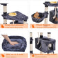 Heybly Cat Tree, Cat Tower for Indoor Cats with Scratching Board, Multi-Level Cat Furniture Condo with Feeding Bowl, Smoky Gray HCT010G