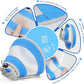 Breathable Air Mesh Cat Cone Collar Soft to Stop Licking, Adjustable, Foldable Lightweight Kitten Cones After Surgery Recovery for Cats & Kittens (Light Blue,L)
