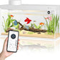 Smart Fish Tank Aquarium Kit with APP Control and Auto Feeder - 1.5 Gal Fish Tank Multi-Layer Filtration System Silent Pump & UHD Glass - 16 Million DIY Colors Includes Mini Magnetic Scrubber Scraper