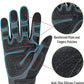 HANDLANDY Mens Work Gloves Touch screen, Utility Mechanic Gloves, Flexible Breathable Fit- Padded Knuckles & Palm
