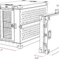 Heavy Duty Fully Collapsible Powder-Coated Aluminum Dog Crate - Large (Black)