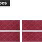 COSY HOMEER Edging Stair Treads Non-Slip Carpet Mat 28inX9in Indoor Stair Runners for Wooden Steps, Edging Stair Rugs for Kids and Dogs, 100% Polyester TPE Backing (4pc, Red)