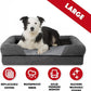 The Dog’s Bed, Large Grey Plush (no Logo), Memory Foam, Pain Relief: Arthritis, Hip & Elbow Dysplasia, Post Surgery, Lameness, Supportive, Calming, Waterproof Washable Cover, Veterinary Approved