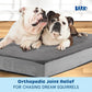 Barkbox Orthopedic Dog Bed with Memory Foam, Premium Comfort for Dogs and Puppies, Dog Bed for Joint Relief and Restful Sleep, Durable and Easy to Clean - Grey, XXL