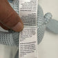 100% Organic Cotton Baby Toys Blue Bunny Rabbit Stuffed Animals for Newborn 7.1"