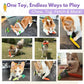 4PCS Mixed Color Woven Pet Chew Set (Yellow, Green, Orange, Rainbow), Dog Chew Toys, Cat Teething Toys, Durable & Safe Interactive Pet Toys