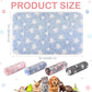 Reginary 4 Pcs Waterproof Guinea Pig Blankets Washable Small Animal Fleece Bedding Absorbent Guinea Pig Cage Liners Reusable Pet Pee Pad Sleep Mat for Hamster Ferret(Cute Star Pattern,35 x 24 Inch)