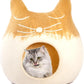 Luxurious Eco-Friendly Merino Wool Cat Cave Bed Sloth - Foldable Hideaway Pod for Indoor Cats - Premium Felt Kitten Beds - Covered Cat House for Ultimate Cozy Comfort by Woolygon