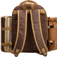 Apollo Walker Picnic Backpack Bag for 4 Person with Cooler Compartment,Wine Bag, Picnic Blanket(45"x53"),Best for Family and Lovers Gifts (Brown)