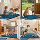 Smiry Dog Door Mat for Muddy Paws 24x16, Absorbs Moisture and Dirt Doormat, Non-Slip Washable Quick Dry Chenille Front Door Mat Indoor Entrance, Entryway Carpet for Inside Floor, Atlantic Blue
