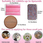 Hamiledyi 3PCS Rabbit Bed Mat 15.7x14 Inch Bunny Bed Soft Snuggle Pad Pillow Machine Washable Joint Support Guinea Pig Squirrel Hedgehog Ferret Kitten (Pink)