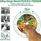 Slow Feeder Dog Bowl for Large Dogs with Non-Slip Base - Adjustable Speed Design, Removable Puzzle Inserts & Dishwasher Safe, Green