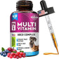 Cat & Dog Multivitamin Liquid with Glucosamine & Cranberry | 15 in 1 Health Supplements for Urinary Tract Kidney, Bladder, Hip & Joint, Skin & Coat | Natural UTI Medicine Made in USA (60 ml)