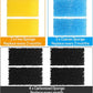 AquaMiracle Aquarium Filter Replacement Sponge, Fish Tank Filter Replacement Parts, Including 2 x Coarse Sponge, 2 x Fine Sponge & 4 x Carbonized Sponge (for Model: QF088/QF188/QF288)