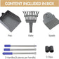 Heeyoo Dog Pooper Scooper, Dog Poop Tray and Rake Set, Pet Waste Removal Scoop with Long Adjustable Sectional Stainless Handles