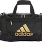adidas Unisex Defender 4.0 Gym Duffel Bag for Men and Women, Black/Gold Metallic, Small (38L)