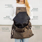 Roo Gardening Apron with Pockets & Harvesting, Picking Pouch - Adjustable, Water-resistant, Washable Canvas Cotton