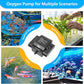 AQQA Powerful Aquarium Air Pump Adjustable Fish Oxygen Aerator Pump for Basement Aquarium Ponds Hydroponic 4 Outlets Commercial Air Pump Bubbler with Accessories for Fish Tank Up to 600Gal(10W,237GPH)