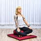 Leewadee Meditation Cushion Set – 1 Round Zafu Meditation Pillow and 1 Square Roll-Up Zabuton Meditation Mat, Pillows Bundle Filled with Kapok