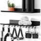 2-Tier Floating Shelf Compatible with Tonal Accessories, Home Gym Storage Shelf, Gym Rack Wall Mount Organizer, Workout Metal Holder, T-Bracket Lock Adapters Hanger, US Patent Holding