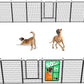 FXW Rollick Unleashed Dog Playpen for Indoor, Yard, RV Camping, 50 inch 24 Panels for Large Dogs, Black│Patented