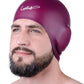 3D Swim Caps - Ear Protection Swimming Cap for Women & Men - Silicone, Waterproof - Fits Long & Short Hair - Adult & Youth