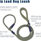 Slip Lead Dog Leash，Strong Nylon Rope Leash and Padded Handle,No Pull Outdoor Walking Training Lead for Small Medium Large Dogs(Army Green, 1/2"×6ft)