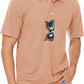 MAGCOMSEN Men's Polo Shirts 3 Buttons Casual Work T Shirts Quick Dry Short Sleeve Golf Shirt Pique Jersey Outdoor Performance