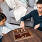 Glintoper Shut The Box & 4 in a Row Tables Game Set, Classic Wood Dice Game with Numbers & Line Up 4 Game for Kids Family, Living Room Rustic Coffee Table Decor, Travel Game Strategy Board Games