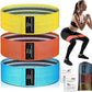 Renoj Resistance Bands, Yoga Starter Sets for Women and Men, 3 Set of Stretch Exercise Workout Bands for Booty Legs, Elastic Pilates Flexbands