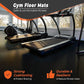 SUPERJARE 0.4'' Thick 6 Pcs 24 Sq Ft Rubber Top Exercise Equipment Mats, High Density EVA Foam Mats with Rubber Top, Interlocking Gym Flooring for Home Gym, Protective Workout Mat, Black