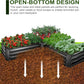 EDOSTORY Raised Bed Garden Bed Kit, 5x5x1ft Galvanized Planter Tall Raised Garden Boxes Outdoor, Large Metal Raised Garden Beds for Vegetables, Flowers, Herbs