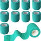 9 Pack 2" x 5 Yards Self Adhesive Bandage Wrap Self Stick Wrap for Ankle, Wrist, Finger, Sports, Breathable Cohesive Vet Tape for Pets (Middle Green)