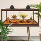PROLEE Bearded Dragon Tank,81 Gallon Reptile Tank with Meatl Mesh Roof and Front Sliding Door, Anti-Scratch Lizard Tank,Spacious Reptile Enclosure for Snakes,Lguanas, Chameleons(Walnut)