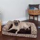 FurHaven Soft, Orthopedic Foam Sofa Dog Bed with Washable & Removable Cover - Plush/Woven - Desert Brown, Dogs Up to 35 lbs - Medium