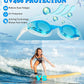 Aegend 2 Pack Kids Goggles, Swimming Goggles for Kids Age 4-16 Boys and Girls Youth, Anti-Fog Waterproof Anti-UV Pool Goggles