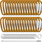 30PCS Aluminum Carabiner Clips, 2" D Shape Spring Snap Hooks Carabiner with 30PCS Keyring Keychain Hook