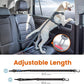 IOKHEIRA Dog Seatbelt, Updated Adjustable Harness Reflective Bungee Dog Car Seat Belt with Aviation Aluminum Alloy Rotatable Carabiner, Hook & Buckle