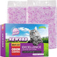 NEWORD Crystals Cat Litter Lightly Scented Litter Superior Odor Control 14 lbs Total (2 Pack of 7lb Bags) Soft-On-Paws Low Tracking Dust-Free Purple Silica Gel, Lavender
