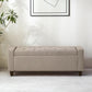 Ottoman with Storage, 48.8" Fabric Storage Ottoman Bench with Hinge, Bedroom Bench, Upholstered Benches with Seating for Living Room, Entryway (Khaki)