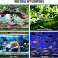 LOGOFUN 4 Pcs Aquarium Bonsai Tree Artificial Water Plant Fish Tank Decorations (Deep Green)