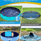 VISTOP Medium Foldable Dog Pool, Hard Plastic Shell Portable Swimming Pool for Dogs Cats and Kids Pet Puppy Bathing Tub Collapsible Kiddie Pool (37 inch.D x 7.8inch.H, Blue)