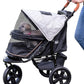 Pet Gear No-Zip AT3 Pet Stroller for Cats/Dogs, Zipperless Entry, Easy One-Hand Fold, Jogging Tires, Removable Liner, Cup Holder + Storage Basket, 1 Model, 2 Colors New Summit Grey