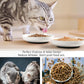 No Spill Cat Bowls,Cat Food Bowl,Anti Whisker Fatigue Healthy Ceramic Cats Dishes Set for Indoor Cats,Shallow Wide Kitten Plates for Food and Water,Non-Slip Silicone Bottom,3 Pack