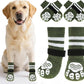 PUPTECK Non-slip Dog Socks to Prevent Licking Paws, Double Sides Dog Boots & Paw Protectors Booties Traction on Hardwood Floors Hot Pavement with Grippers, for Small Medium Large Senior Dogs, Green XL