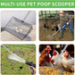 Large Chicken Poop Scooper, Metal Coop Scoop with 32" to 67" Adjustable Long Stainless Steel Handle, Chicken Poop Scooper for Sand with Heavy Duty Sifting Shovel for Chicken/ Horse/ Pet Coops (10 IN)