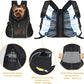 WOYYHO Pet Dog Carrier Backpack Small Dog Front Backpack Ventilated Mesh Dog Travel Back Pack with Safety Belt for Travel Hiking Cycling Outdoor Adventures (Size M: 5-9 lbs, Black)